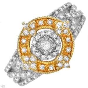 Wonderful Brand New Ring With 0.50Ctw Genuine Diamonds Beautifully 