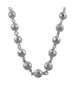 Sterling Silver Sparkling Disco Ball Necklace  