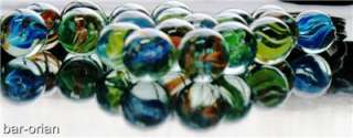 LOT 20 Vintage Glass Marbles Swirls Core   