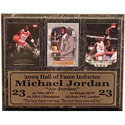 Michael Jordan 9 x 12 Three card Plaque  