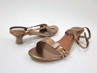 BLOSSOM COLLECTION Bronze Ankle Strap Pumps Sz 8.5  