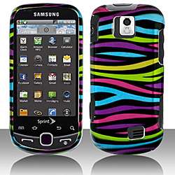 Samsung Intercept M910 Rainbow Zebra Snap on Protective Case Cover 