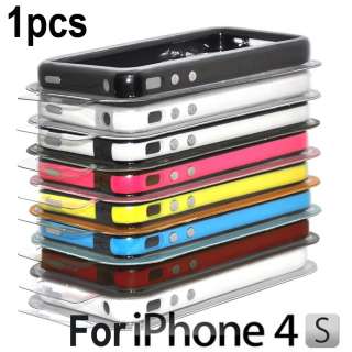 1Pcs Bumper TPU Case Skin Cover for Apple iPhone 4S And CDMA 4G W/Side 