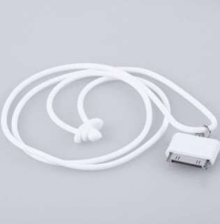 White Neck Strap Connector for iPhone 3G 3GS 4  