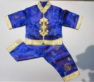 Chinese traditional Boys Shirt Pants Suit Size 2 12  