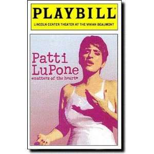  Patti LuPone Color Playbill from Patti LuPone Matters of 