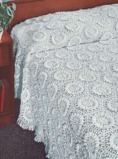 Vintage Crochet Pattern Sunflower Motif Bedspread  