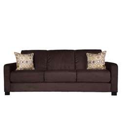   Convert a Couch Brown Microfiber Futon Sofa Sleeper  