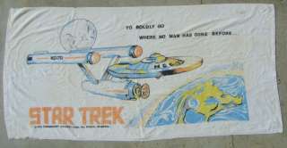 Star Trek 1975 Vintage Original Beach Towel Unique  