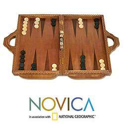   Sono Wood Dolphin Guard Backgammon Set (Indonesia)  