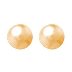 14k Pink Gold 6 mm Bead Ball Stud Earrings  