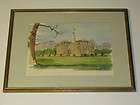 Vintage Charles Overly The Capitol Williamsburg Virginia Framed Signed 