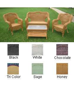Maui Outdoor Loveseat, Chairs and Coffee Table Set  