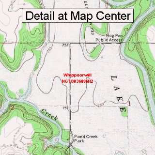  USGS Topographic Quadrangle Map   Whippoorwill, Oklahoma 