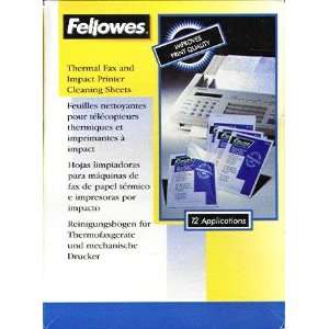   Fellowes Thermal Fax & Impact Printer Cleaning Sheets Electronics