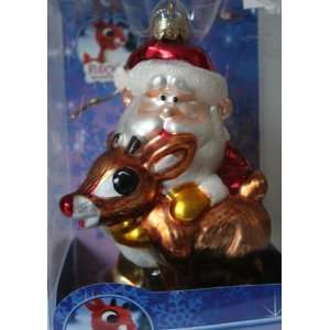  Rudolph the Rednosed Reindeer Glass Ornament   Kurt S. Adler Rudolph 