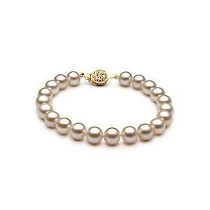 White AAAA 7 8mm Freshwater Pearl Bracelet Jewelry