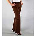 Institute Liberal Womens Brown Twill Bootcut Pants 