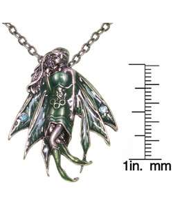 Pewter Jade Artist Fairy Necklace  