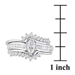 14k Gold 7/8ct TDW Diamond Wedding Ring Set (Case of 2)   