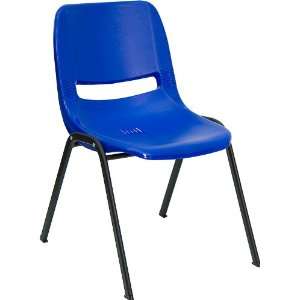 Stacking Chair   Blue Ergonomic Stack Chair (Set of Four)   RUT EO1 BL 