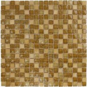   Stone Blend 5/8 x 5/8 Brown Crystile Blends Glossy Glass and Stone