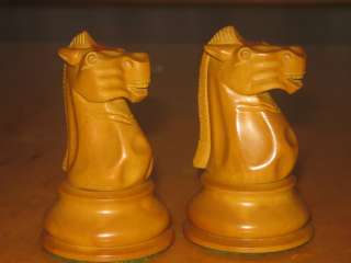 1920s English Staunton Replica Chess Set Antique Finish 4 Kings 