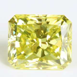 Diamond Pet Collection Radiant Cut 2 CT Fancy Yellow Color Diamond 