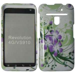 For Metro PCS LG Esteem 4G MS910 Phone Accessory   Green Lily Flower 