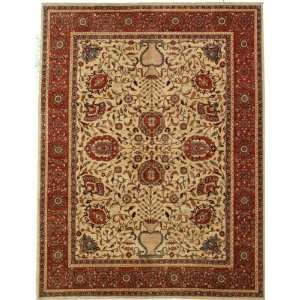  94 x 120 Ivory Hand Knotted Wool Ziegler Rug Furniture 