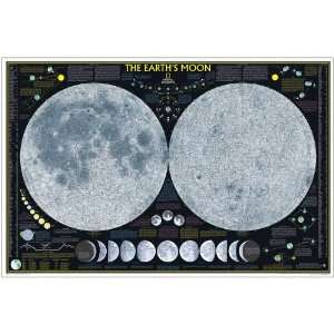  National Geographic The Earths Moon Map, Laminated 