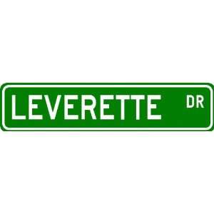  LEVERETTE Street Sign ~ Personalized Family Lastname Sign 
