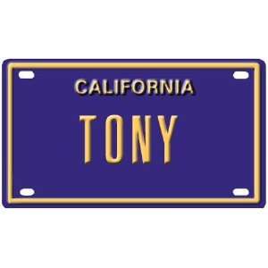    Tony Mini Personalized California License Plate 