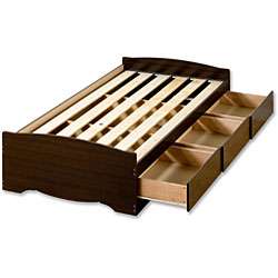 Everett Espresso 3 drawer Mates Twin Bed  