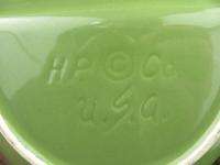 Vintage Hull Pottery Green Avocado Divided Serving Bowl  