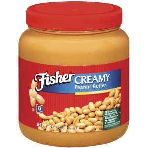 Fisher Natural Peanut Butter Creamy, 35 Pound Pail