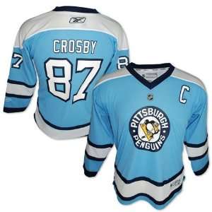  Sidney Crosby Penguins Youth Alternate Light Blue Replica 