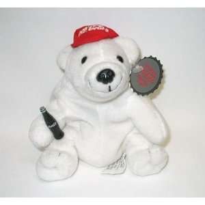 Coca Cola Collectible Polar Bear Plush With Baseball Cap (1997 Edition 