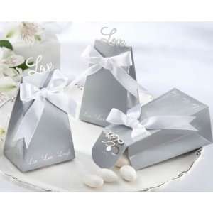  Express Your Love Elegant Icon Favor Box   SILVER (Set of 