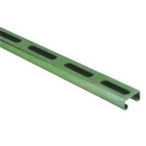   B1400S 10GR Slotted Channel,10 Ft,13/16 In D,Green