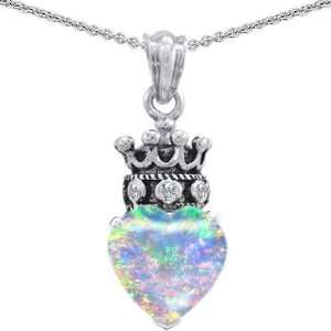  Genuine TRUE LOVE (tm) 925 Sterling Silver Created Opal 