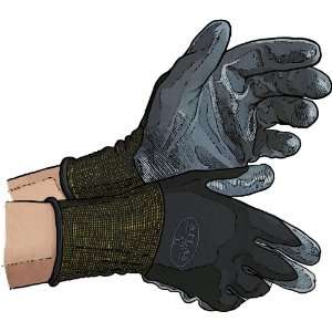 Mens Nitrile Coated Gloves   Black L  Industrial 