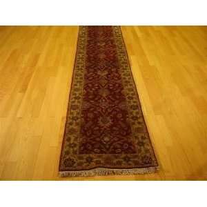  2x28 Hand Knotted Agra India Rug   26x280