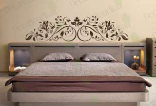  floral wall sticker seen here as a headboard but can be used 