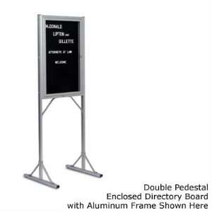   Double Pedestal Open Face Directory Boards   Aluminum