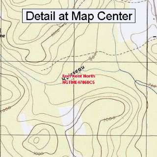  USGS Topographic Quadrangle Map   Fort Kent North, Maine 