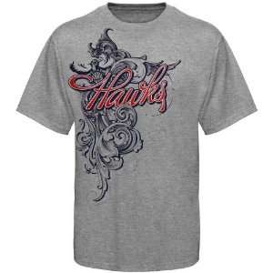  Atlanta Hawks Ash Scroll T shirt