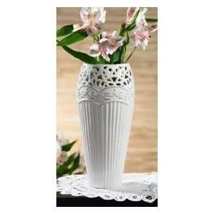  Studio Silversmiths Large Elegant White Ceramic Vase