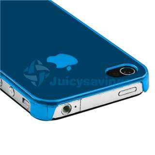 Blue +Black Hard Slim Zebra Skin Case For iPhone 4 4S 4G S Sprint 