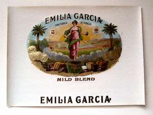 EMILIA GARCIA Inner Cigar Box Label  